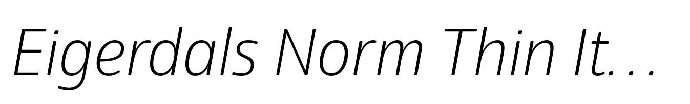 Eigerdals Norm Thin Italic